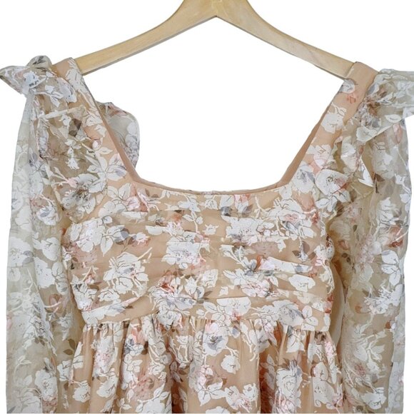 En Saison Chaumont Mini Dress Peach - Picture 7 of 12